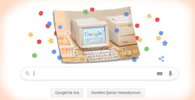 Google kendi doğum gününü kutladı! 21. yaş günü Doodle'ı