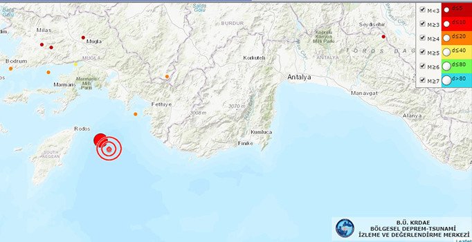 Ege ve Akdeniz'de Fethiye açıklarında 5.1 büyüklüğünde depremden sonra kaç artçı deprem oldu?