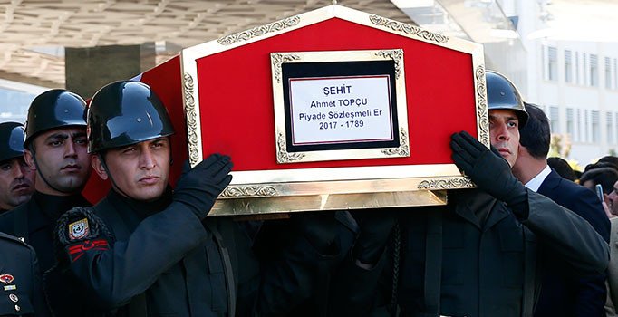 Barış Pınarı şehidi Ahmet Topçu son yolculuğuna uğurlandı