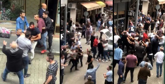 Trafikte yol verme kavgası: Yumruklar havada uçuştu