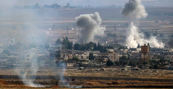 Barış Pınarı'nda nokta atış! Rasulayn'da terör mevzileri bombaladı