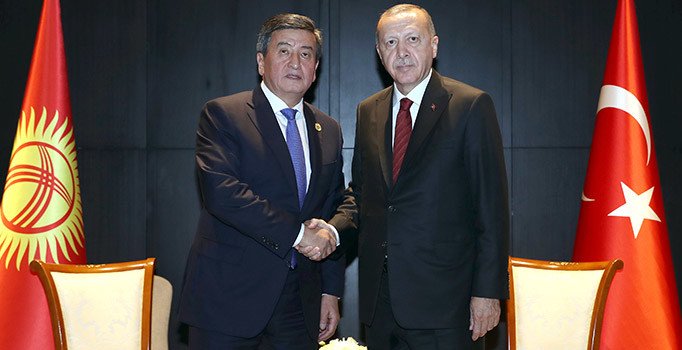 Erdoğan, Kırgız mevkidaşı Ceenbekov ile görüştü