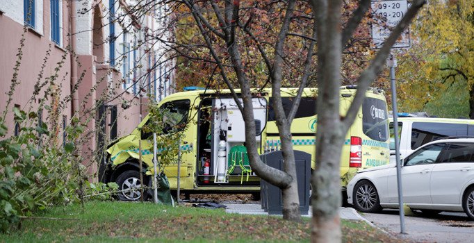 Norveç'te ambulans çalan iki kişi aracı kalabalığın üzerine sürdü