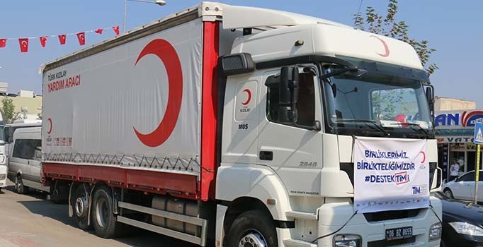 TİM, 33 tır insani yardım malzemesi dağıttı