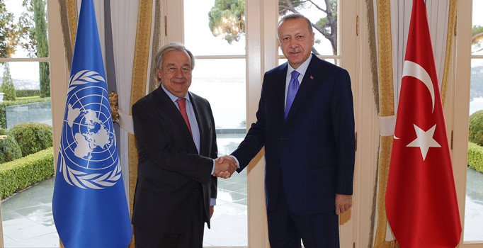 Cumhurbaşkanı Erdoğan, BM Genel Sekreteri Guterres'i kabul etti