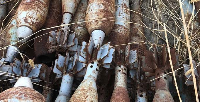 Tel Abyad'da YPG'lilere ait 285 ağır silah mühimmatı ele geçirildi