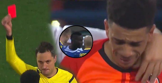 Ukrayna'da ırkçı tezahüratlara tepki gösteren Taison kırmızı kart gördü