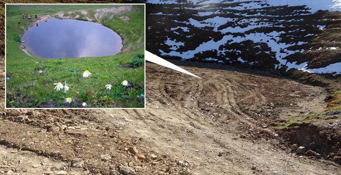 Valilik eski haline getirildi dedi ama 'Dipsiz Göl' toprakla dolduruldu
