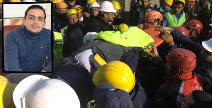 Gaziantep'te çöken iskelenin altında kalan mühendis hayatını kaybetti