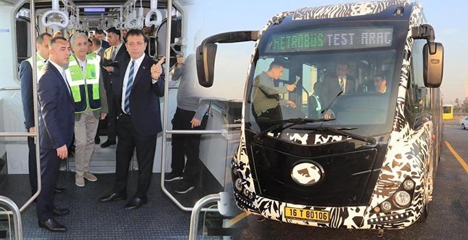 İBB Başkanı İmamoğlu, yeni metrobüsleri test etti