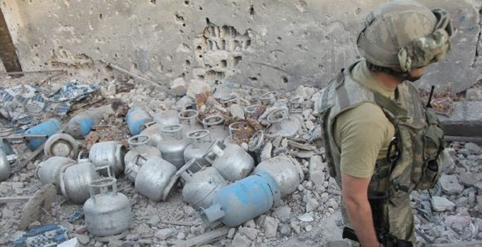 Nusaybin'de PKK'lı teröristlerin imalathanesi olarak kullandıkları ev bulundu