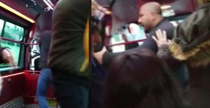 Minibüsçülerin beyzbol sopalı yolcu kapma kavgası kamerada