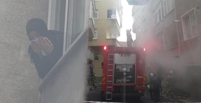 Ümraniye’de apartmanda çıkan yangında can pazarı