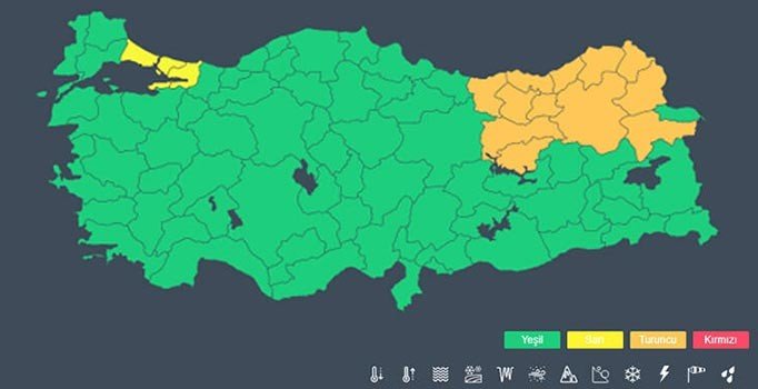 Meteoroloji'den İstanbul için kuvvetli sağanak uyarısı