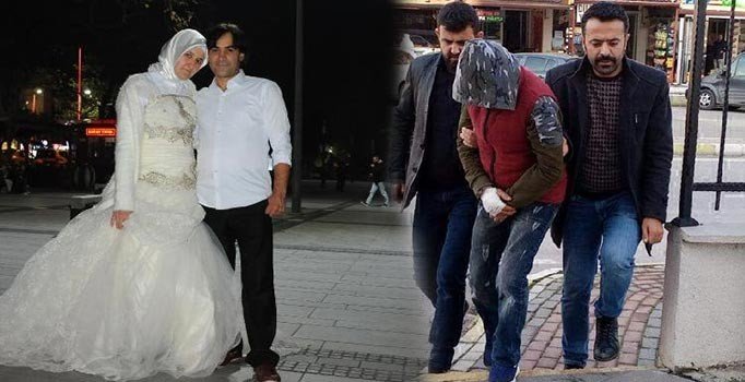 Cezaevi çıkışında gelinlikle karşılayan eşine şiddet uygulayan koca tutuklandı