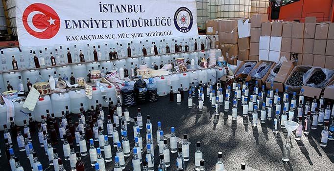 9 ilde 'sahte içki' baskını: 80 şüpheli yakalandı, 256 ton alkol ele geçirildi
