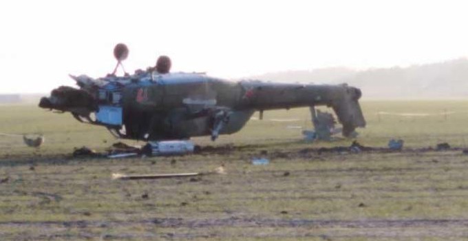 Rus askeri helikopteri takla atarak pervanelerin üstüne düştü: 2 ölü