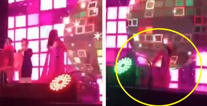 Deniz Seki konser sırasında sahneden böyle düştü