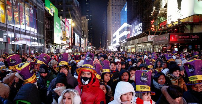 New York'ta görkemli yeni yıl kutlaması