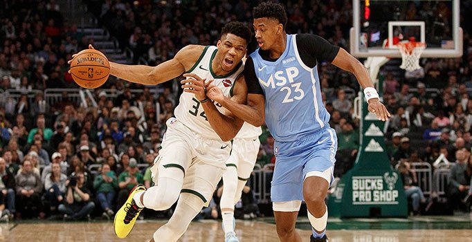 NBA'de Bucks, Timberwolves'u yenerek üst üste 4. galibiyetini aldı