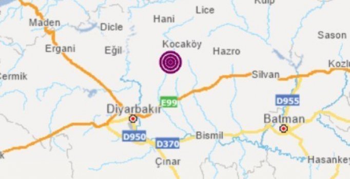 Diyarbakır'da 3.2 büyüklüğünde deprem | Son depremler