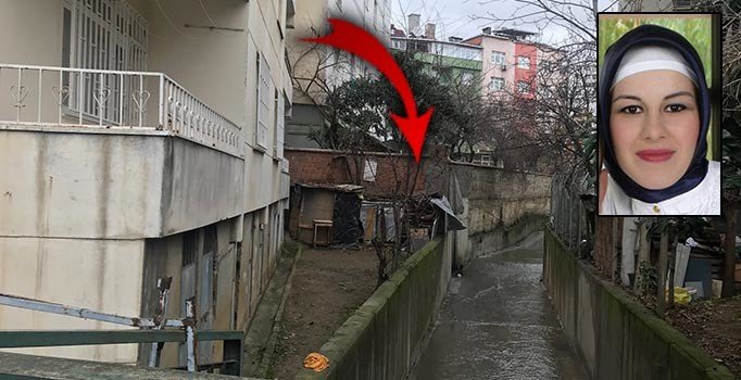 Cam silen kadın beşinci kattan dereye düştü