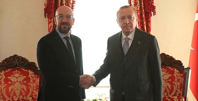 Cumhurbaşkanı Erdoğan, AB Konseyi Başkanı Michel'i kabul etti