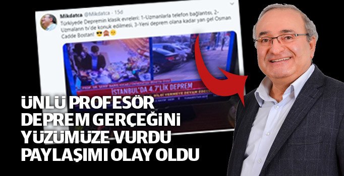Ünlü iklim bilimci Mikdat Kadıoğlu'ndan deprem paylaşımı: Yan gel Osman...