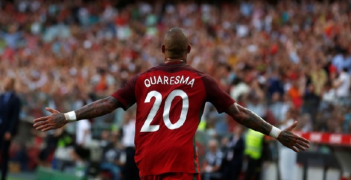 Portekiz'in Estonya'yı 7-0 yendiği maçta Quaresma şovu vardı