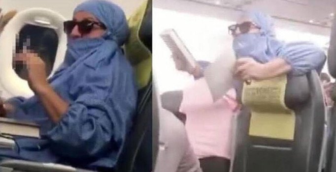 Uçakta taşkınlık yaptığı gerekçesiyle tutuklanan kadının yargılanmasına başlandı