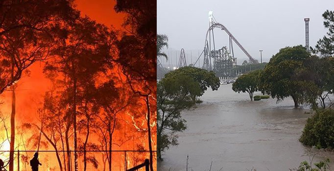 Avustralya'yı yangınların ardından toz fırtınası, dolu ve sel vurdu