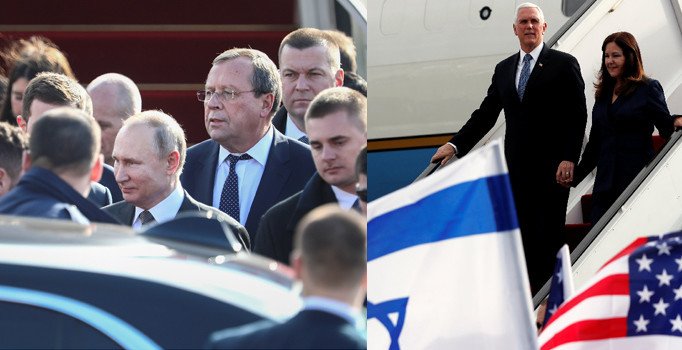 Putin ve Pence, Holokost için İsrail'de