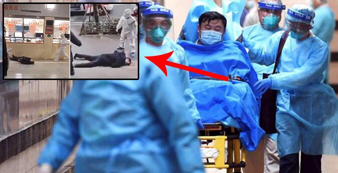 Korku filmi değil Çin sokakları! Virüse yakalanan yere yığılıyor