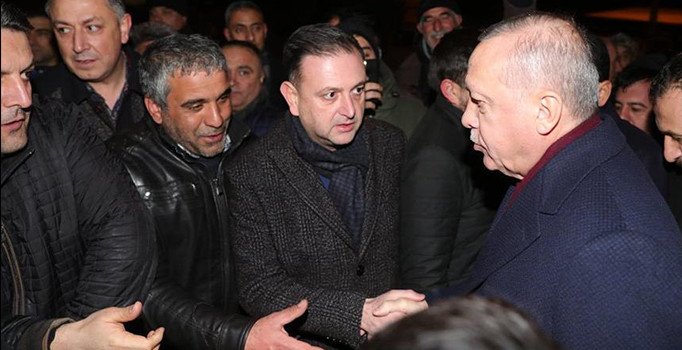 Cumhurbaşkanı Erdoğan'ın Malatya'yı ziyareti esnasında deprem oldu