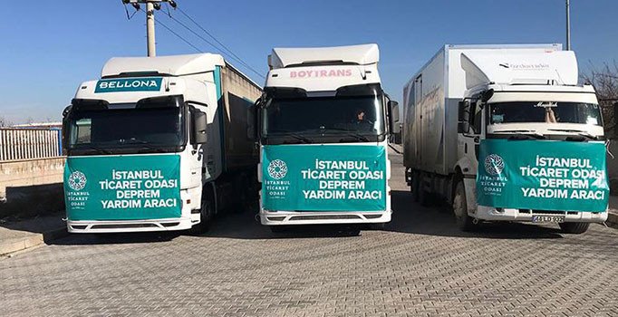İTO'nun 20 TIR temel ihtiyaç malzemesi deprem bölgesine ulaştı