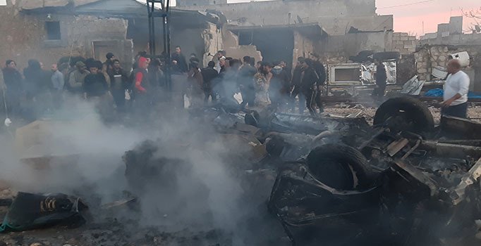 Azez'de düzenlene bombalı saldırıda 5 sivil öldü