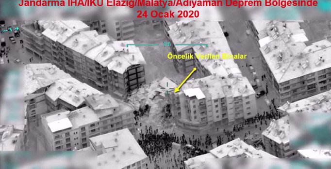 Depremin hemen ardından kaydedilen İHA görüntüleri yayınlandı