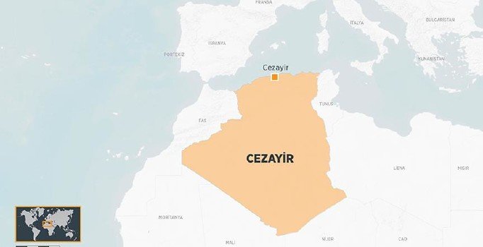 Cezayir'de askeri uçak düştü: 2 ölü