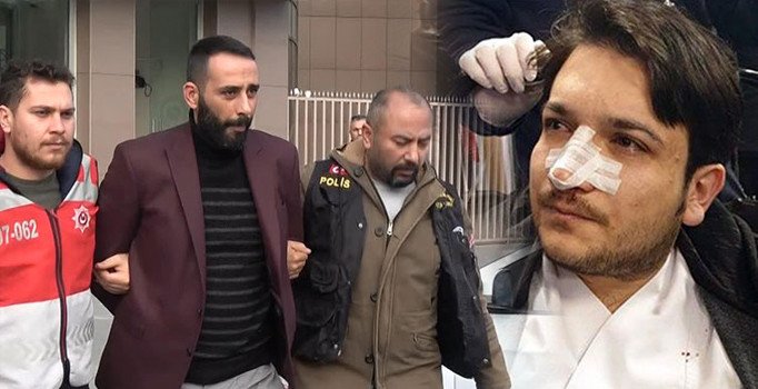 Doktorun burnunu kırdı ilk duruşmada tahliye oldu