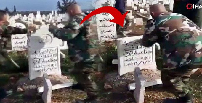 Esad rejimi güçleri mezar taşlarını kırıp camileri tahrip etti