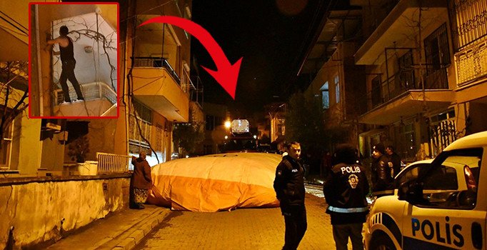 Ev eşyalarını balkondan atan genç mahalle sakinlerini korkuttu