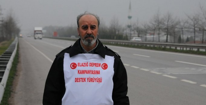 Elazığ’daki duyarlılığa teşekkür etmek için Ankara’ya yürüyor