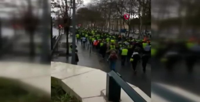 Sarı Yelekliler eylemlerde yaralananlar için sokakta