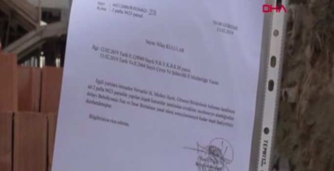 Peribacaları yanındaki otel inşaatı durduruldu