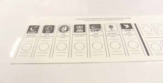 İşte yerel seçimde kullanılacak oy pusulası