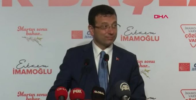 İmamoğlu: Bizim ortaya koyduğumuz sonucu YSK teyit etti