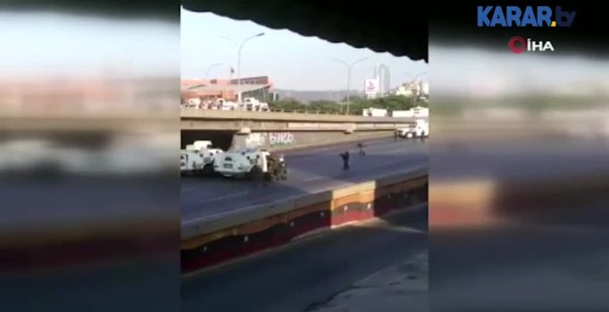 Guaido destekçilerinden askere gözaltı