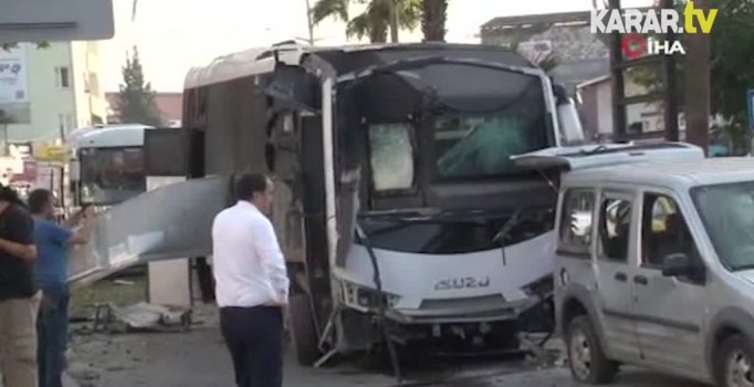 Adana'da polis aracına bombalı saldırı