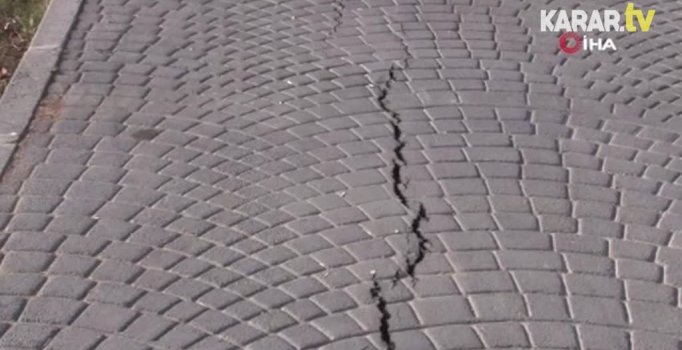 Silivri'de deprem sonrası korkutan görüntü