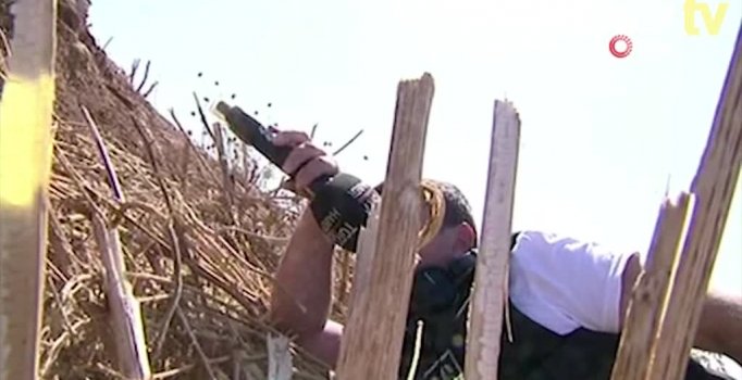 TGRT muhabiri çatışmanın ortasında